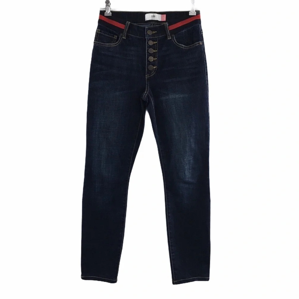 Cabi Skinny Jeans Dark Wash Button Fly High Rise‎
